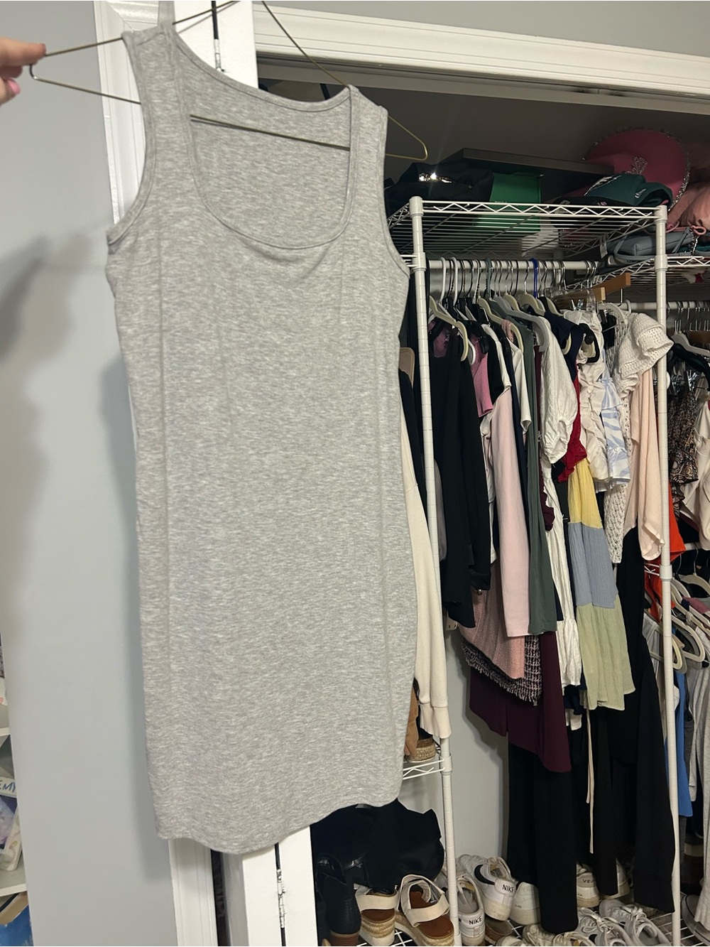 Amazon Women's Heather Gray Tank Dress